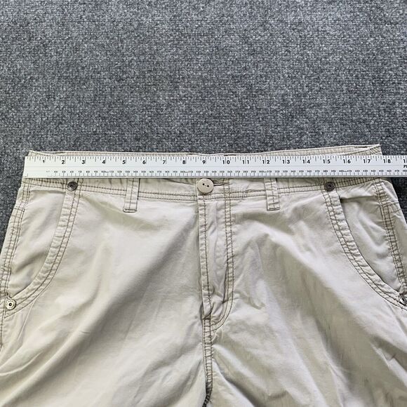Black Bull Cargo Shorts Mens 36 Baggy Fit Y2K Beige Hiking Outdoor 15” Inseam - Picture 14 of 16
